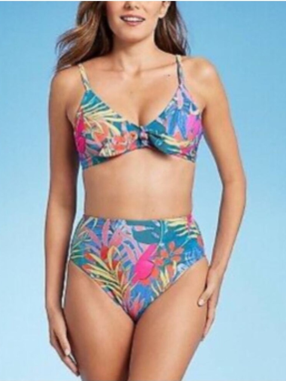 NWT Kona Sol Tropical Floral Bikini Set | Size Large